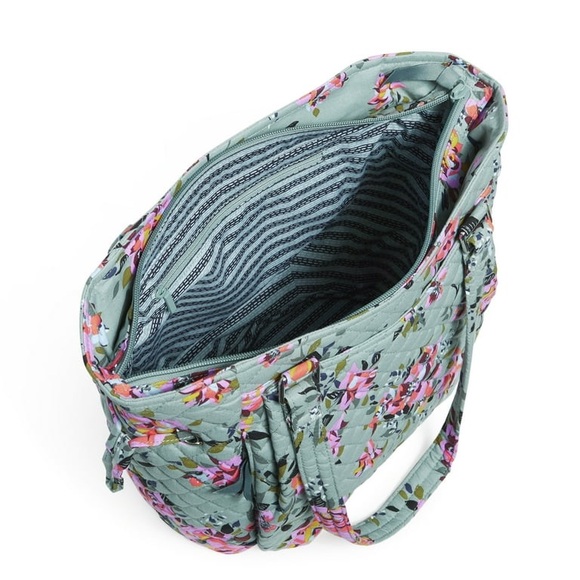 Vera Bradley Women's Cotton Glenna Satchel Rosy Outlook - Picture 3 of 6